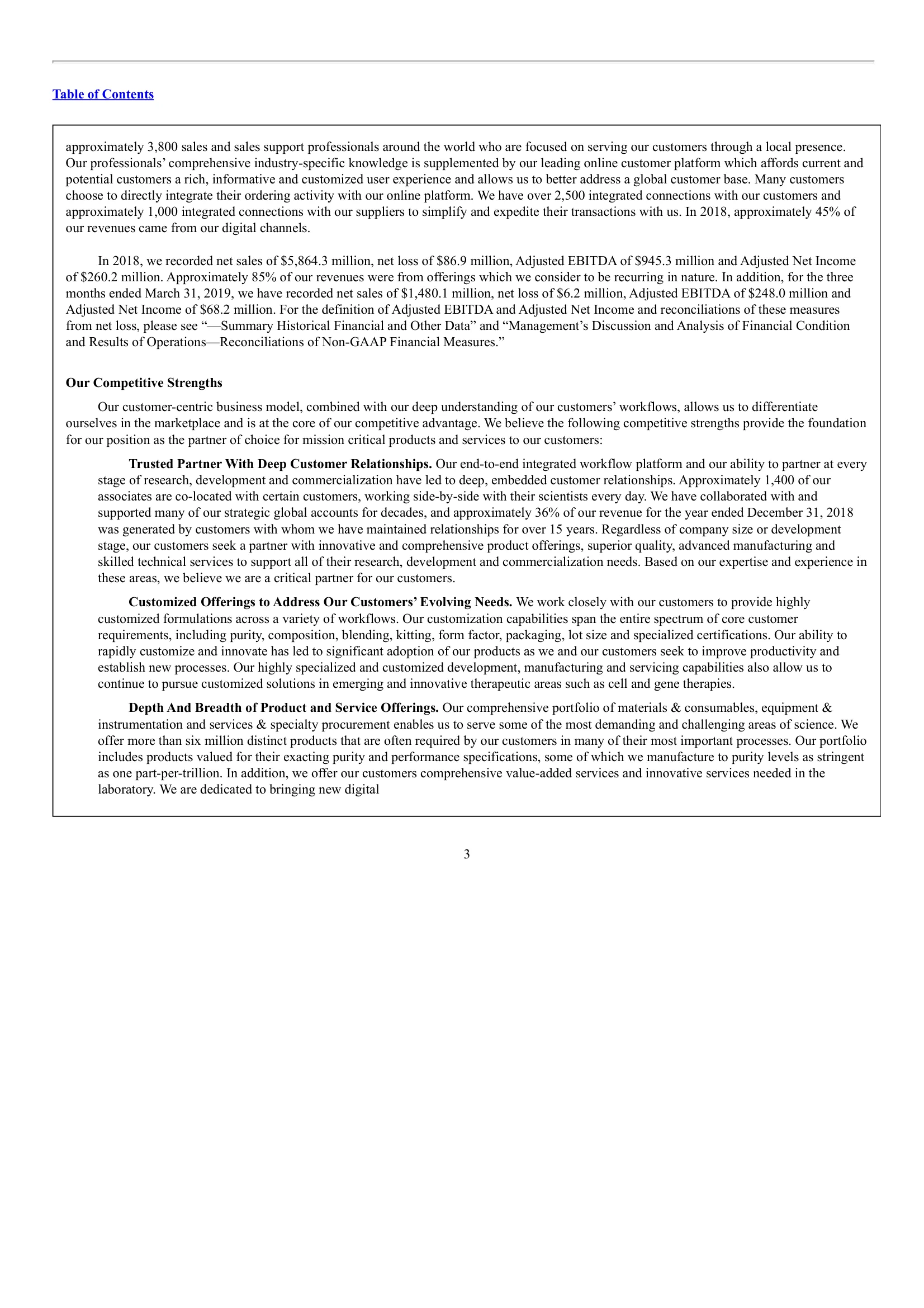 Avantor, Inc. — IPO Prospectus (2019) — Prospectus Summary — Company Overview