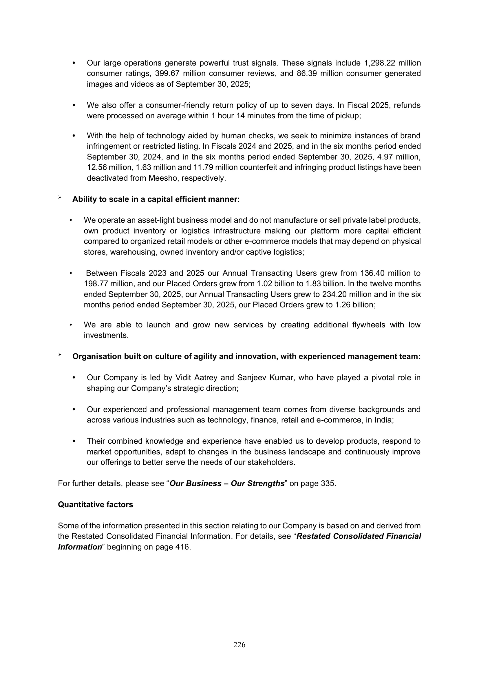 Meesho — IPO RHP (2025) — Summary — Our Strengths
